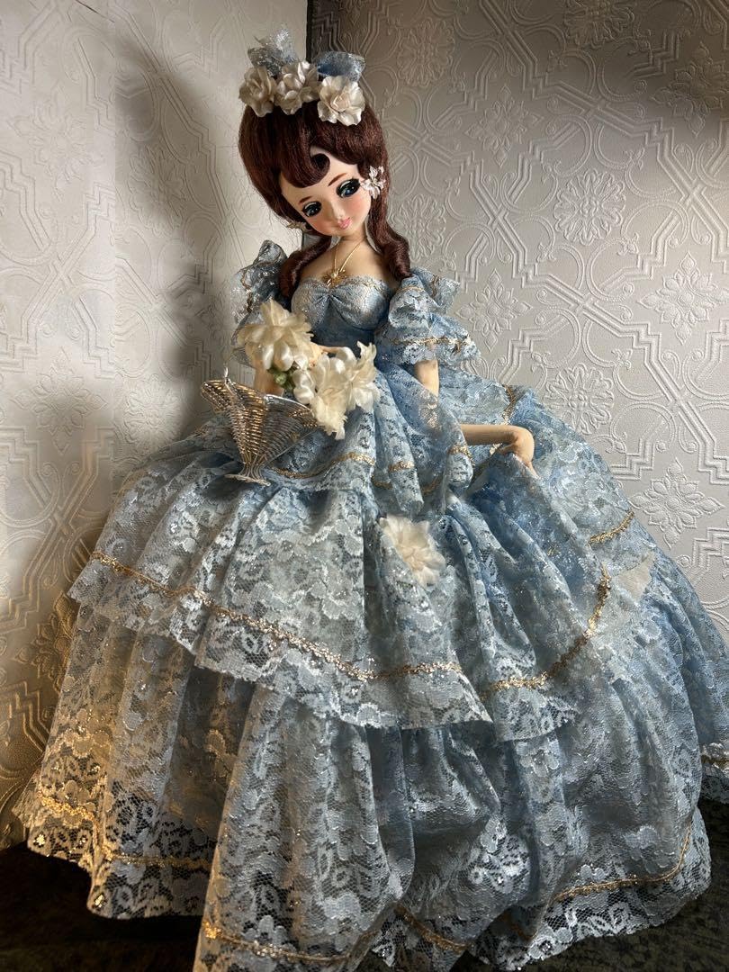 Amazon | お レトロ 青ドレス人形 ポーズ人形 ドール人形 フランス人形